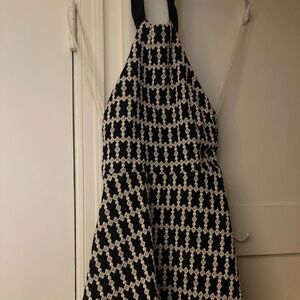 Navy Blue and White Summer Dress—Size small